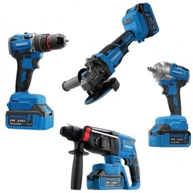 کیت شارژی ویوارکس مدل VR2404-BCK مجموعه 4 عددی با باتری ۲۴ ولت