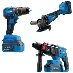 کیت شارژی براشلس ویوارکس مدل VR2403-BCK شامل ۳ عدد ابزار